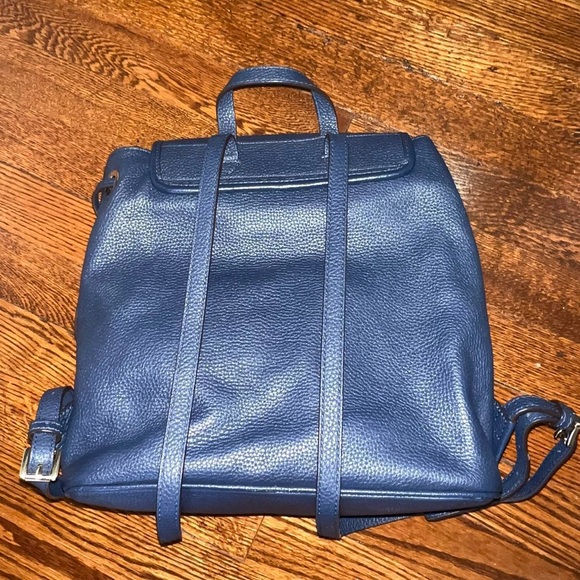 Michael Kors Leather Navy Backpack- Medium Size - Picture 3 of 5